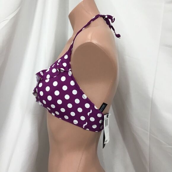 Marie Meili O Ring Polka Dot Bikini Top (D7) - Picture 2 of 8